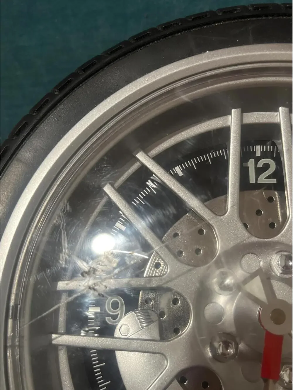 Sterling Quartz Wheel Clock (untested)